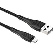 Borofone Datový kabel micro USB 1m, 2,4A Borofone Wieldy BX37 černý