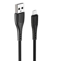 Borofone Datový kabel micro USB 1m, 2,4A Borofone Wieldy BX37 černý