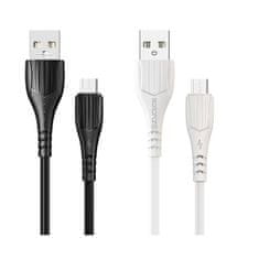 Borofone Datový kabel micro USB 1m, 2,4A Borofone Wieldy BX37 černý