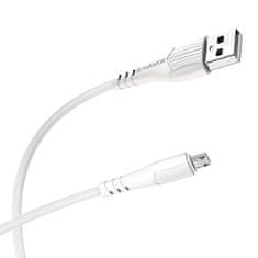 Borofone Datový kabel micro USB 1m, 2,4A Borofone Wieldy BX37 bílý