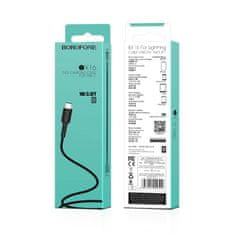 Borofone Kabel USB typ C 1m, 2A - Borofone Easy BX16 černý