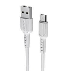 Borofone Kabel micro USB 1m, 2A - Borofone Easy BX16 bílý