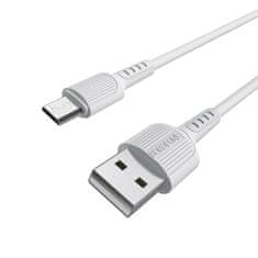 Borofone Kabel micro USB 1m, 2A - Borofone Easy BX16 bílý