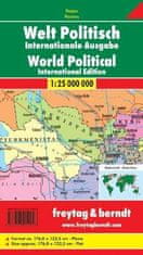 Freytag & Berndt Svět / nástěnná politická mapa 1:25 000 000 (175x121 cm) lamino+lišty