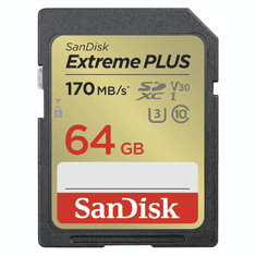 SanDisk Extreme PLUS 32GB SDHC Memory Card 100MB/s and 60MB/s, UHS-I, Class 10, U3, V30