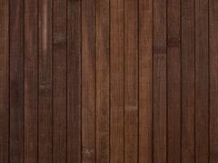 Beliani Bambusový koš s víkem tmavé dřevo KANDY