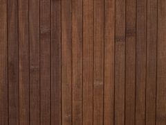 Beliani Bambusový koš s víkem tmavé dřevo KOMARI