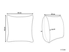 Beliani Jutový polštář s geometrickým vzorem 45 x 45 cm vícebarevný PULICAT