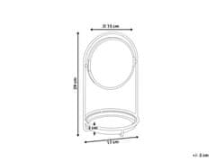 Beliani Kosmetické zrcadlo ø 15 cm zlaté/černé INDRE