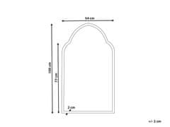 Beliani Nástěnné kovové zrcadlo 54 x 100 cm zlaté ACONCHI