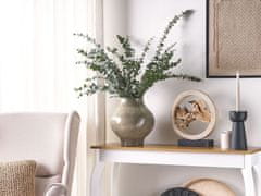 Beliani Terakotová váza na květy 31 cm šedá/béžová MAGAN