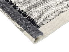 Beliani Vlněný koberec 80 x 150 cm bílý/černý KETENLI
