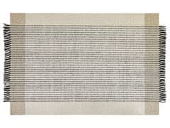 Beliani Vlněný koberec 200 x 300 cm béžový/černý DIVARLI
