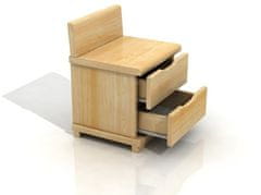 eoshop Noční stolek Arhus High 2S, borovice masiv (Barva dřeva: Dub)