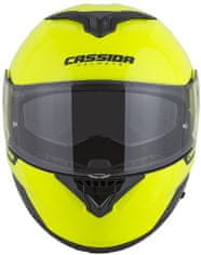 Cassida Moto přilba Compress 2.0 Refraction P/J (Velikost: XS (53-54), Barva: černá matná/šedá/žlutá fluo)