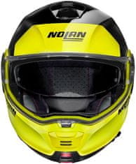 Nolan Moto helma N100-5 Plus Distinctive N-Com P/J (Velikost: XS (55), Barva: Glossy Black-Fluo)