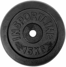 inSPORTline Litinové závaží Castblack 15 kg 30 mm