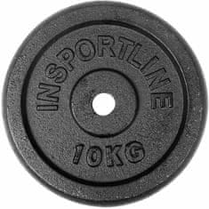 inSPORTline Litinové závaží Castblack 10 kg 30 mm