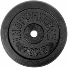 inSPORTline Litinové závaží Castblack 20 kg 30 mm