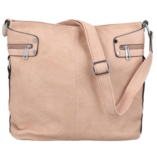 Mahel Jednoduchá dámská koženková crossbody Fredy, růžová