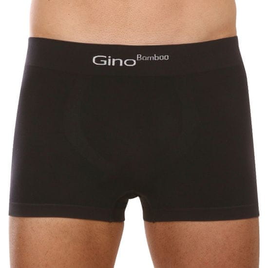 Gino Pánské boxerky bambusové bezešvé černé (53004)