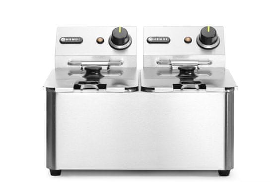 Hendi Fritéza Kitchen Line - 2x4L Kitchen Line 8L 230V/6000W 470x380x(H)330mm - 205846