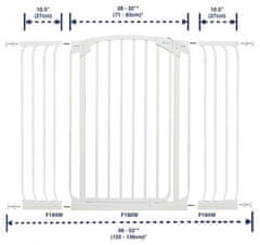 Dreambaby Rozšíření bezpečnostní zábrany Chelsea, 27cm (výška 1m) - bílá