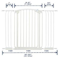 Dreambaby Rozšíření bezpečnostní zábrany Chelsea, 27cm (výška 1m) - bílá
