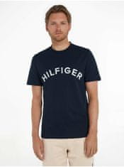 Tommy Hilfiger Tmavě modré pánské tričko Tommy Hilfiger Arched Tee M