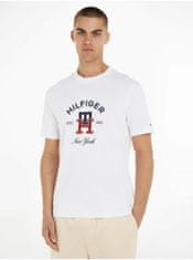 Tommy Hilfiger Bílé pánské tričko Tommy Hilfiger Curved Monogram Tee M