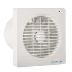 Soler&Palau Ventilátor FUTURE 150 CZ, vhodný pro koupelny, průtok 250 m³/h, otáčky 2240 min-1, zpětná klapka, nízká spotřeba, tichý chod, bílý