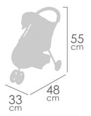 90251 Sportovní kočárek pro panenky tříkolový GALA 2023 - 55 cm