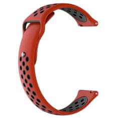 BStrap Silicone Sport řemínek na Garmin Venu 2 Plus, red/black