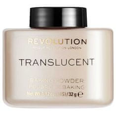 Makeup Revolution Baking Powder Translucent - sypký, fixační a matující pudr,perfektně fixuje make-up, 32g