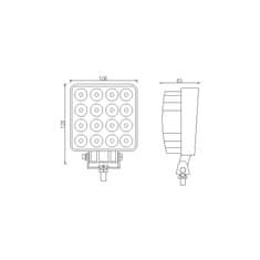 Kaxl LED prostorové světlo, 16xLED, čtvercové L0081