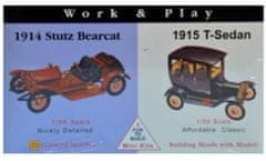 KECJA Model Plastikowy - Samochody Work & Play - 1915 Ford T-Sedan / 1914 Stutz Bearcat - Glencoe Models