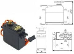 HADEX Servo MG995 180° 12kg, kovové převody