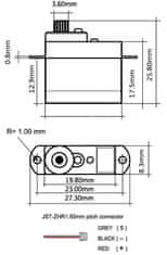 HADEX Servo plastové miniaturní GH-S37A 90° 3,7g, převody z nylonu