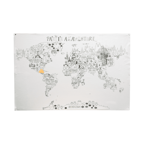 Amadeus Samolepící mapa světa k vybarvení 90 x 60 cm