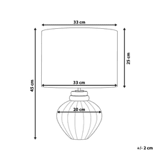 Beliani Stolní lampa bílá NERIS