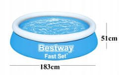 Luxma Zahradní rozšiřovací bazén 183 x 51 cm Bestway 57392