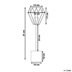 Beliani Kovová stolní lampa velká MOONI