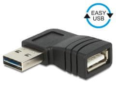 Delock adaptér EASY-USB 2.0-A samec > USB 2.0-A samice pravoúhlý levý/pravý