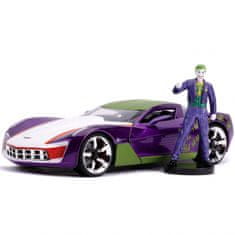 Jada Toys JADA Chevrolet Corvette Stingray 2009 s figurkou Jokera DC Comics 1:24 