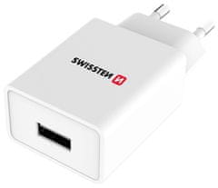 SWISSTEN Swissten Síťový Adaptér Smart Ic 1X Usb 1A Power + Datový Kabel Usb / Type C 1,2 M Bílý