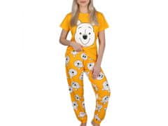 sarcia.eu DISNEY Medvídek Pú Dámské oranžové pyžamo s krátkým rukávem, dlouhé kalhoty M