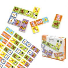 Viga Toys Dřevěná Hra Domino Farma Viga Toys 28 Montessori Dílků