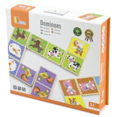 Viga Toys Dřevěná Hra Domino Farma Viga Toys 28 Montessori Dílků