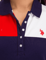 U.S. Polo Assn. Dámské šaty COLORBLOCK modré L