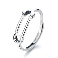 NUBIS Stříbrný prsten zavrací špendlík - velikost universální